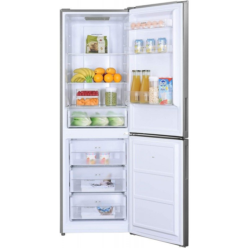 Réfrigérateur Combiné BRANDT 380 Litres NoFrost Silver (BCT8620X)