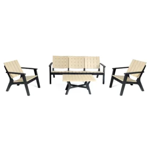 SALON CENTRAL PARK 5PLACES BASIC BOIS