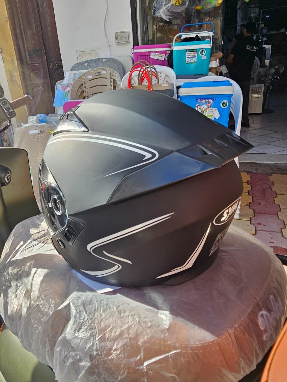 : casque SYN Anti -scratch visor helmet Noir